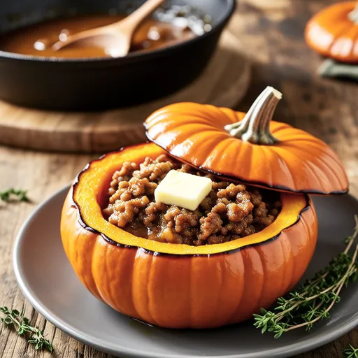 Stuffed Pumpkin with Ground Meat