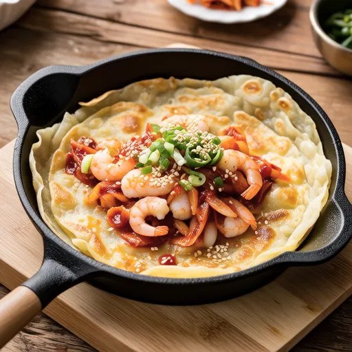 Kimchi Pancake with Shrimp Powder