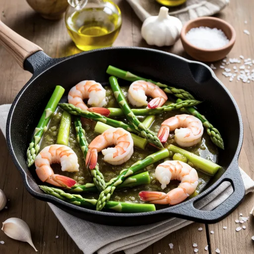 Shrimp and Asparagus Ajillo