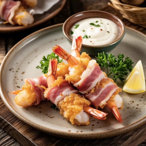 Shrimp Wrapped in Pork Belly