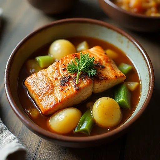 Salmon and Potato Miso Stew