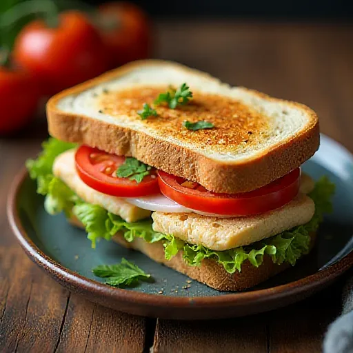 치킨과 토마토 샌드위치