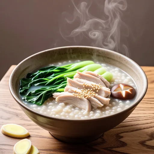 Chicken and Mizuna Rice Porridge
