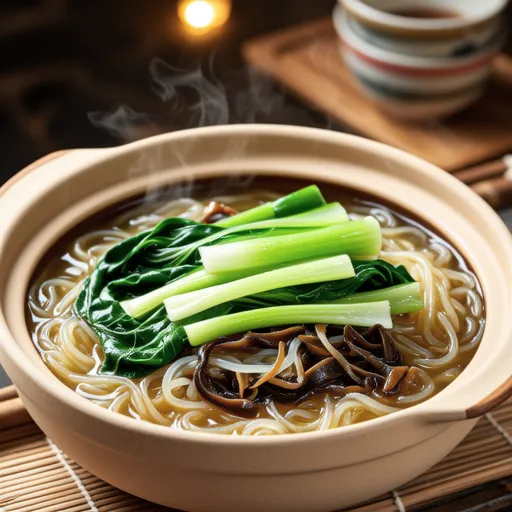 Nira and Wakame Vermicelli Soup
