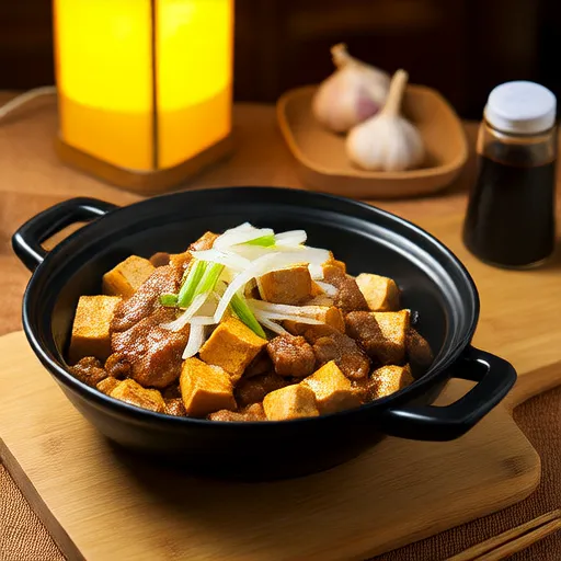 Salteado de cerdo y tofu con energía