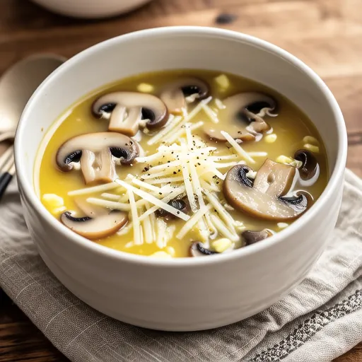 Enoki and Egg Consommé Soup