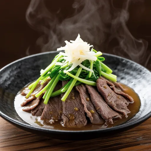 Beef and Watercress with Grated Daikon