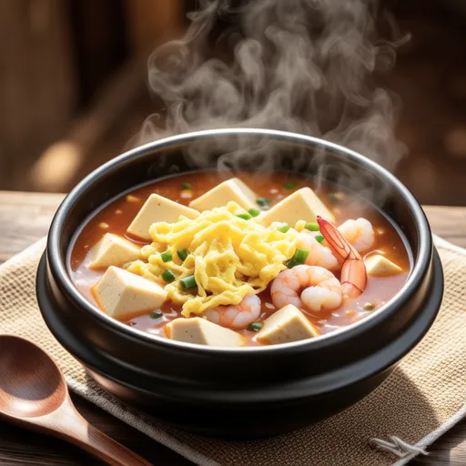 Shrimp Soft Tofu Egg Soup