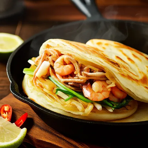 Seafood Pancake with Green Onion