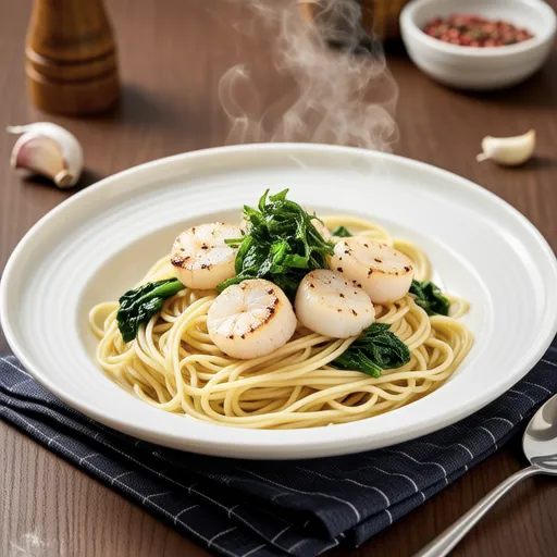 Scallop Soy Milk Miso Cream Pasta