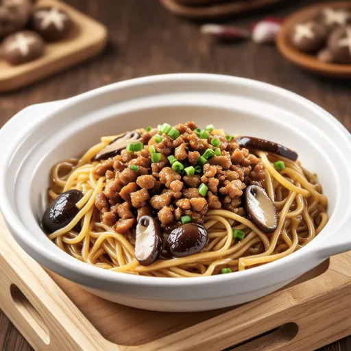 Minced Pork and Shiitake Mushroom Chinese Vermicelli