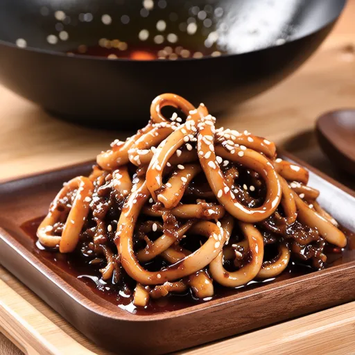 Stir-fried Squid Strips