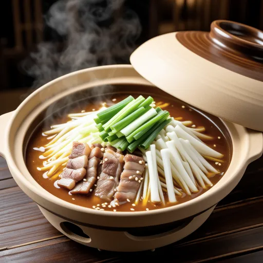 Pork and Bean Sprout Garlic Tonkotsu Soy Sauce Hot Pot