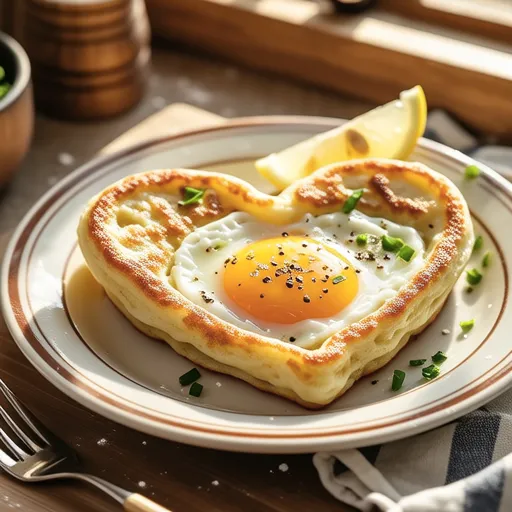 Heart-shaped Crab Stick Pancakes