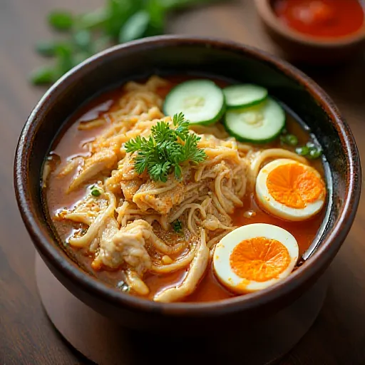 บะหมี่เย็นไก่รสเผ็ด