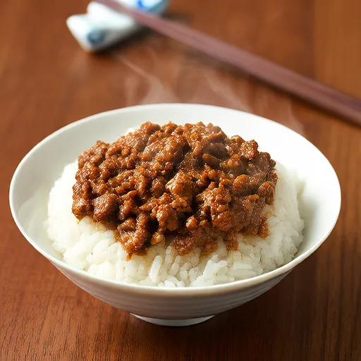 簡單醬料肉末蓋飯