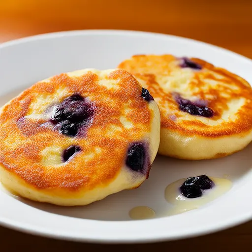 Блинчики с молоком и виноградом