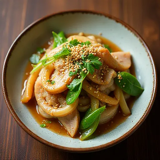 Pork and Daikon Miso Mayo Stir-fry
