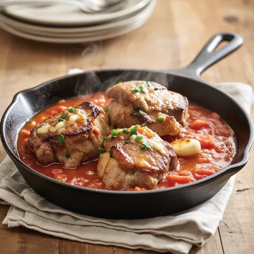 Pork Loin Tomato Cheese Sauté