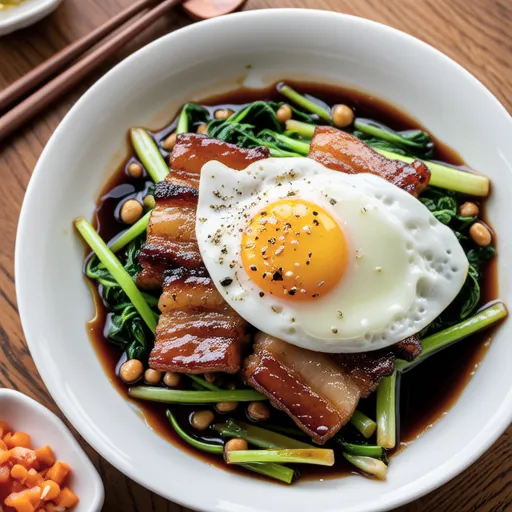 Stir-fried Pork Belly and Bean Sprouts with Sauce