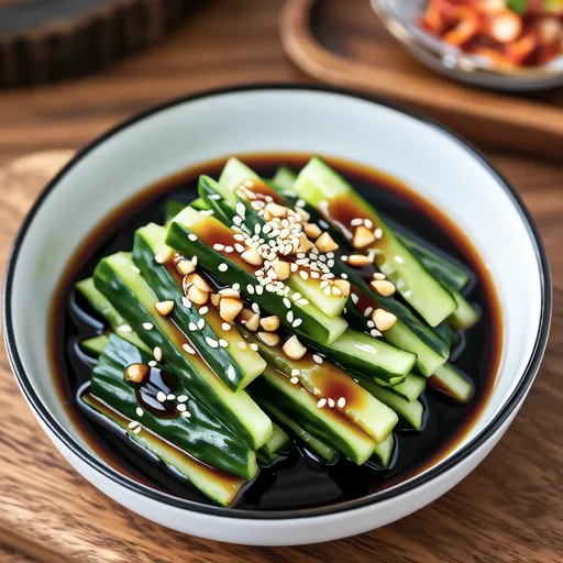 Cucumber Namul with Sesame and Soy Sauce