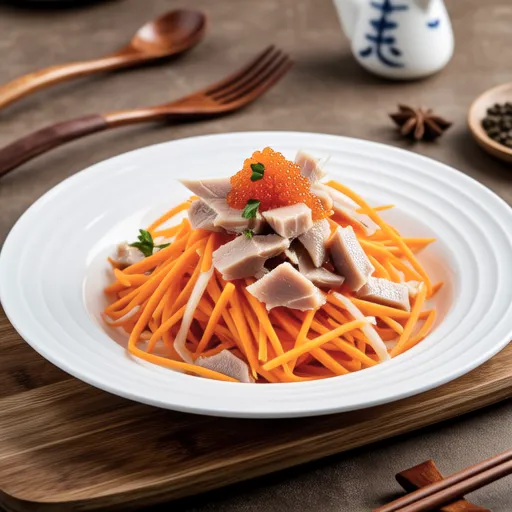 Carrot and Tuna with Yuzu Pepper Dressing