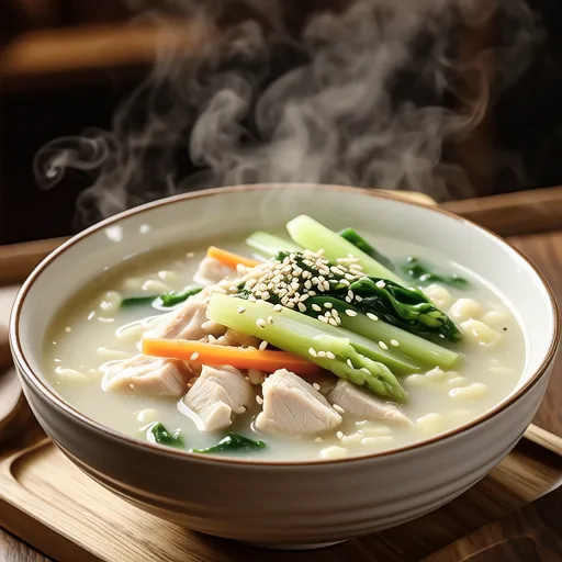 Chicken and Cabbage Soy Milk Soup