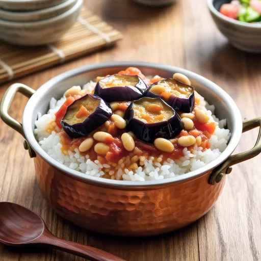 Nasu and Bean Saba Conkan Rice