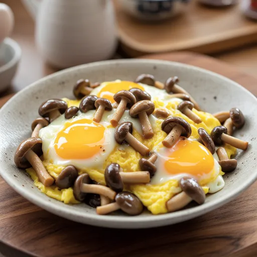 Egg and Maitake Mushroom Stir-fry with Mayonnaise