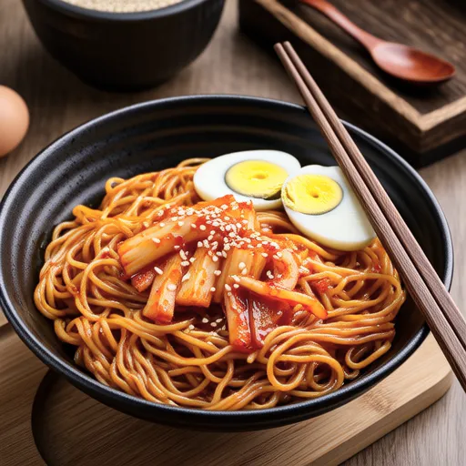 Spicy and Tangy Young Radish Bibim Noodles