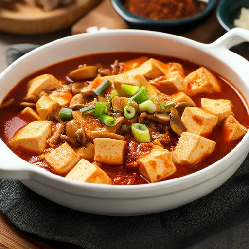 辣味豆腐燉煮