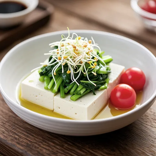 Alfalfa and Tofu Refreshing Salad