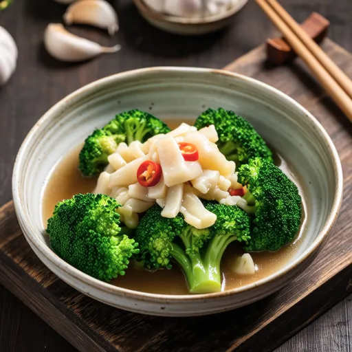 Broccoli and Shirasu Butter Stir-fry