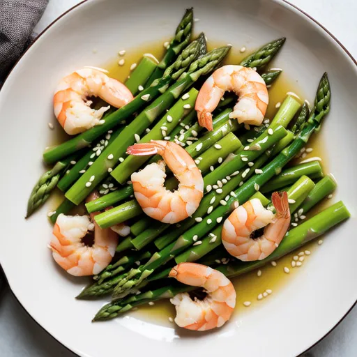 Asparagus and Cocktail Shrimp Stir-fry Side Dish
