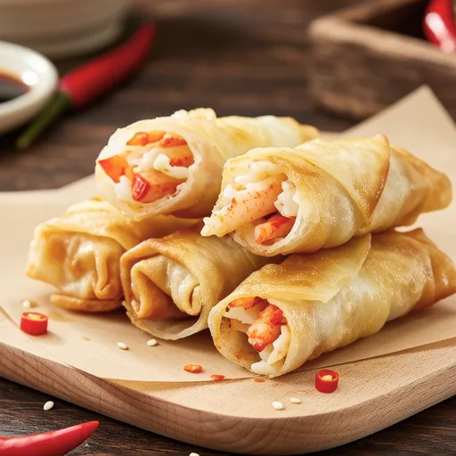Crab Stick Perilla Leaf Rolls