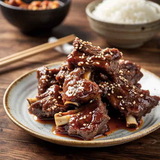 Sweet and Spicy Marinated Bone-in Beef Short Ribs