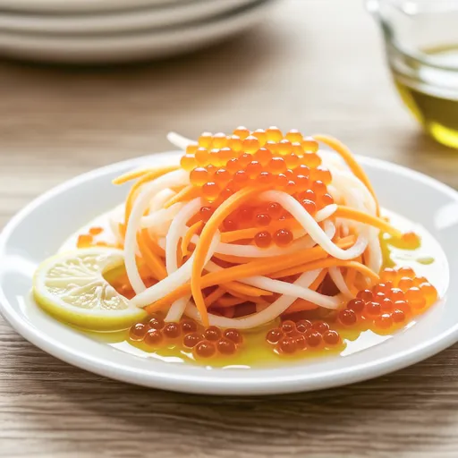 Carrot with Cod Roe and Lemon Dressing