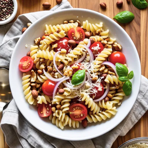 Salad Pasta with Basil Pesto