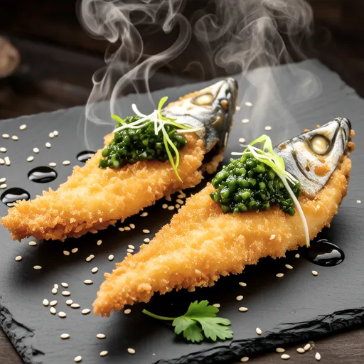 Deep-fried Spanish Mackerel with Chive Sauce