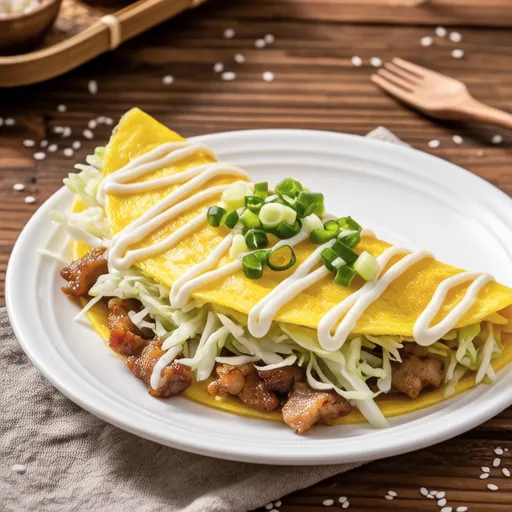 Cabbage and Pork Omelette