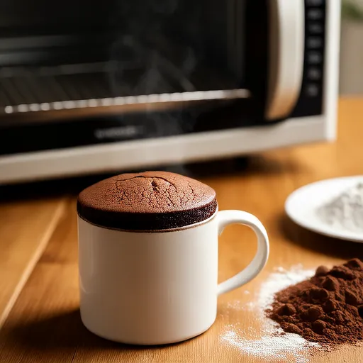 Gâteau au chocolat dans une tasse