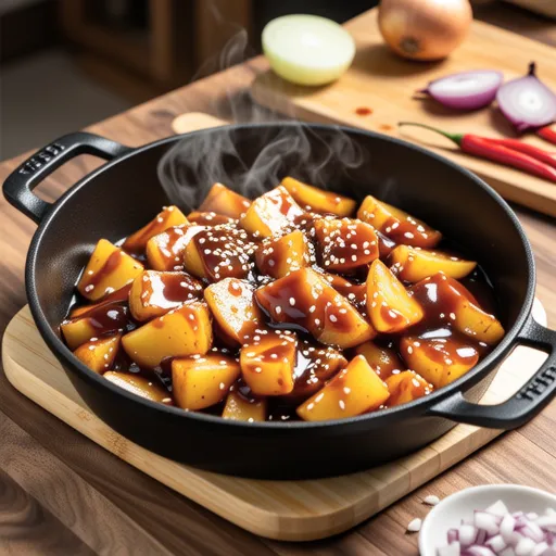 Simple Gochujang Spam Potato Stir-fry