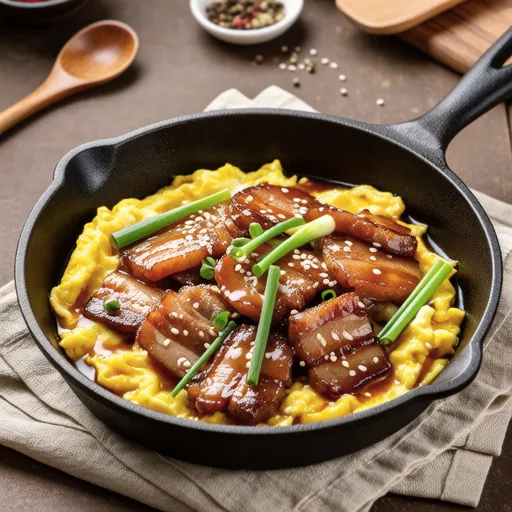 Stir-fried Pork Belly with Garlic Chives and Egg