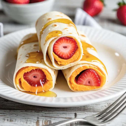 Sweet Potato and Strawberry Roll Snack