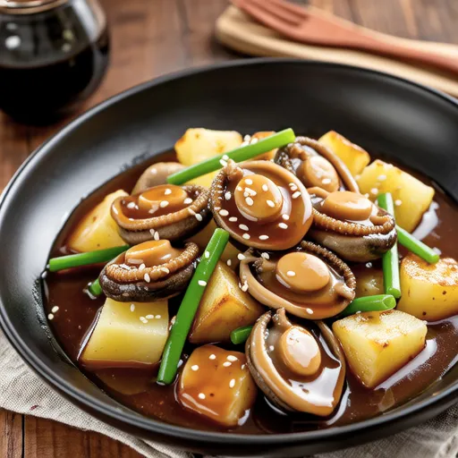 Stir-fried King Oyster Mushrooms and Potatoes with Oyster Mayo Sauce