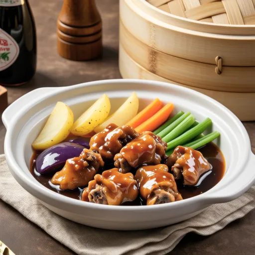 Chicken and Vegetables in Black Vinegar Sauce