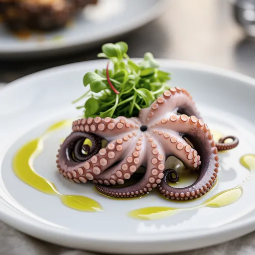 Octopus Carpaccio with Honey Mustard Flavor