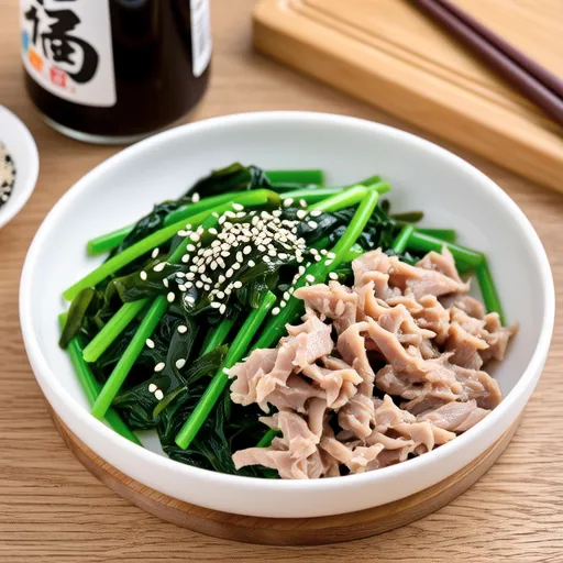 Tuna and Wakame Infinite Pea Shoots