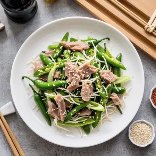 Green Pepper and Tuna Sesame Salad