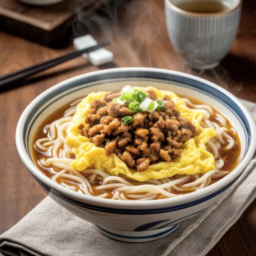 Meat and Egg Ankake Udon